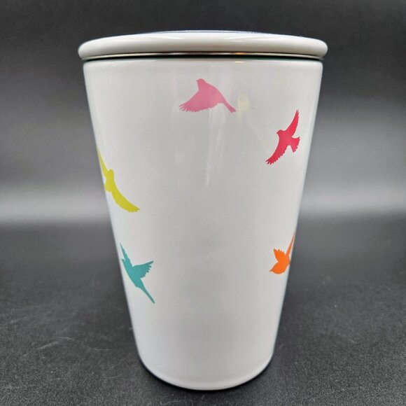 Davids Tea Perfect Mug With Infuser And Lid Multicolor Bird Birds Design Read - Picture 5 of 10